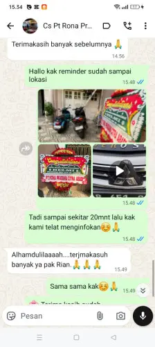 Testimonial Papan Bunga banjaran kulon